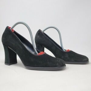 Sergio Rossi Round Toe Block Heels